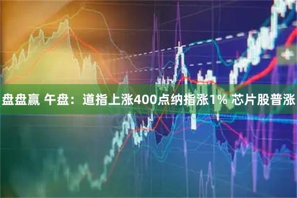 盘盘赢 午盘：道指上涨400点纳指涨1% 芯片股普涨